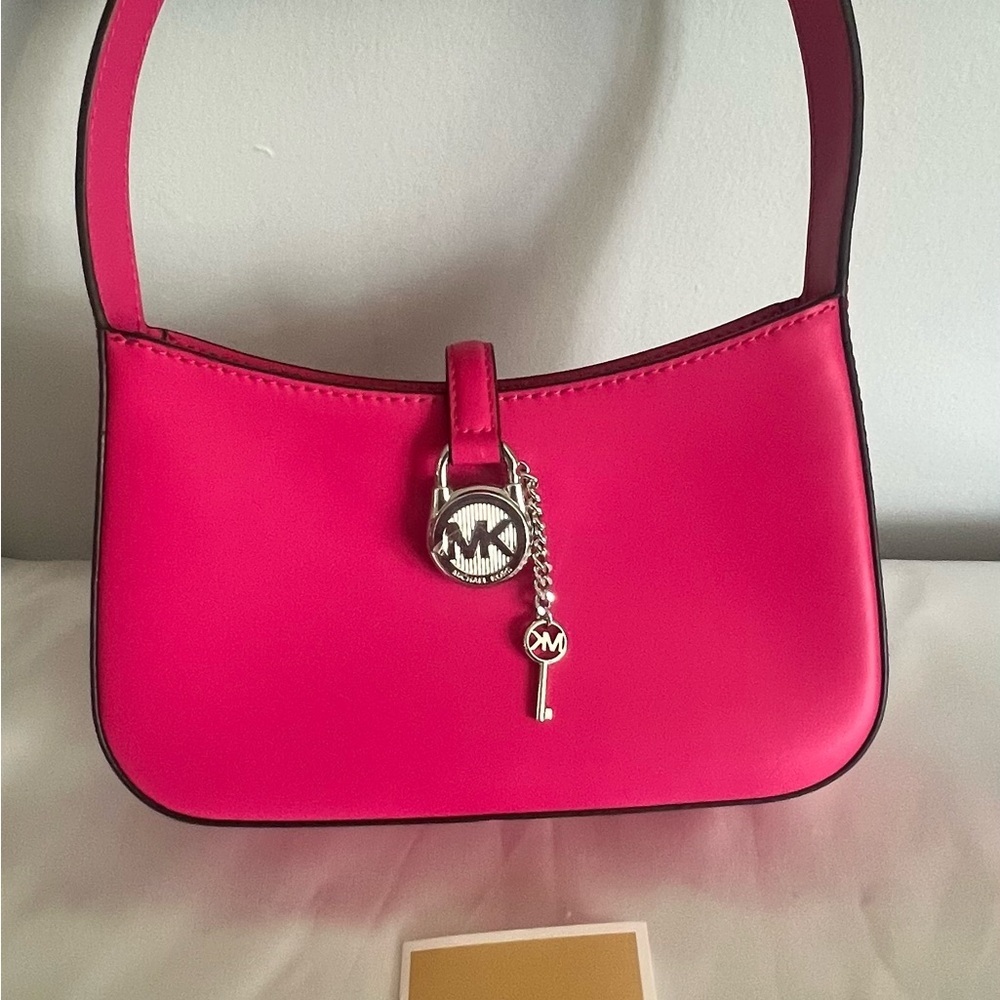Michael Kors Lyra Small Leather Pouchette Bag - Picture 6 of 6